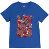 rood en wit V-Neck Tee