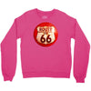 route 66 sign distressed, ideal birthday gift or present Crewneck Sweatshirt