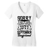 This Girl Is Taken By A Super Sexy September Boyfriend Women's V-Neck T-Shirt