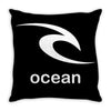 surfing ocean Throw Pillow