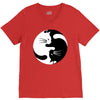 cat V-Neck Tee