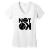 not ok baseball Women's V-Neck T-Shirt