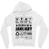 Born In January Zipper Hoodie