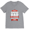 proud dad son V-Neck Tee