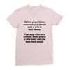 criticize Ladies Fitted T-Shirt