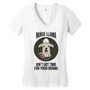 nurse lama Women's V-Neck T-Shirt
