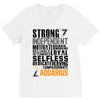Strong Independent Motivated Aquarius V-Neck Tee