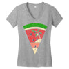 watermelon and beach Women's V-Neck T-Shirt