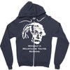 without a moustache einstein proud hirsute mustachioed grooming Zipper Hoodie