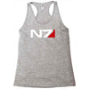 mass effect n7 logo Racerback Tank