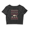 christmas ugly shark Crop Top