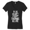 Fight Alone Avengers Women's V-Neck T-Shirt