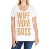 wife mom boss Ladies Curvy T-Shirt