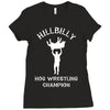 hillbilly hog wrestling champ Ladies Fitted T-Shirt