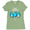 shit happens Ladies Fitted T-Shirt