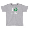 i recycle girls slogan text funny baseball jersey Toddler T-shirt