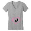 Custom baby girl name maternity design Women's V-Neck T-Shirt