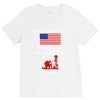 We Stand For The Flag We Kneel For The Fallen V-Neck Tee
