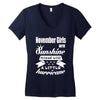 Noveber Girls Are Sunshine Mixed With A Little Hurricane Women's V-Neck T-Shirt