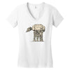 how many legs Women's V-Neck T-Shirt