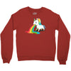 where rainbows come from (green) Crewneck Sweatshirt