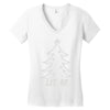 lit af christmas tree Women's V-Neck T-Shirt