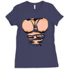 ripped muscles, six pack, Ladies Fitted T-Shirt