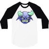 blue monster with horns 3/4 Sleeve Shirt
