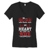 There's This Boy Who Stole My Heart He Calls Me Wife Women's V-Neck T-Shirt