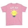 lit af kawaii light bulb Youth Tee