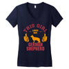 This Girl Loves Her German Shepherd Women's V-Neck T-Shirt
