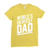 world's okayest dad funny Ladies Fitted T-Shirt