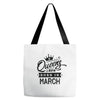 Queens Are Born In March Tote Bags