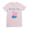 peppa pig brother pig Ladies Fitted T-Shirt