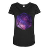 d20 galaxy Maternity Scoop Neck T-shirt