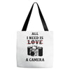 All i Need is Love A Camera Tote Bags
