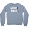 music on world off Crewneck Sweatshirt
