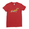 dachshund flower 2 Ladies Fitted T-Shirt