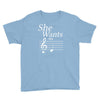 she wants the d black Youth Tee