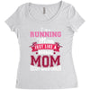 running mom white Women's Triblend Scoop T-shirt