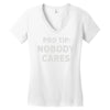 nobody cares Women's V-Neck T-Shirt
