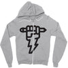 pencil lightning Zipper Hoodie