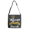 Kings Are Born In March Adjustable Strap Totes
