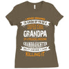 Super Cool Grandpa Of A Freaking Awesome Granddaughter Ladies Fitted T-Shirt