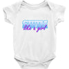 swim like a girl neon Baby Onesie
