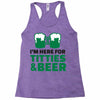st. patrick's day titties and beer Racerback Tank