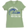 I Don't Care How Many Miles Per Gallon Ladies Fitted T-Shirt