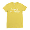 happy monday Ladies Fitted T-Shirt