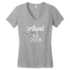 Aunt Est.2018. Women's V-Neck T-Shirt