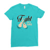 Fight For a Cure Uterine Cancer Awareness Ladies Fitted T-Shirt